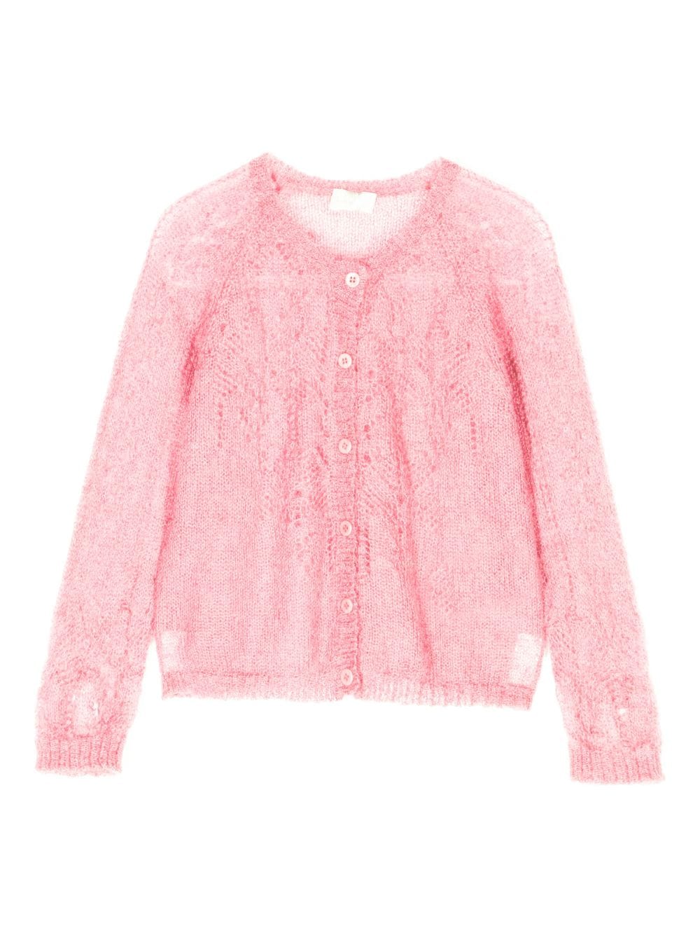 Il Gufo open-knit mohair-blend cardigan - Pink von Il Gufo