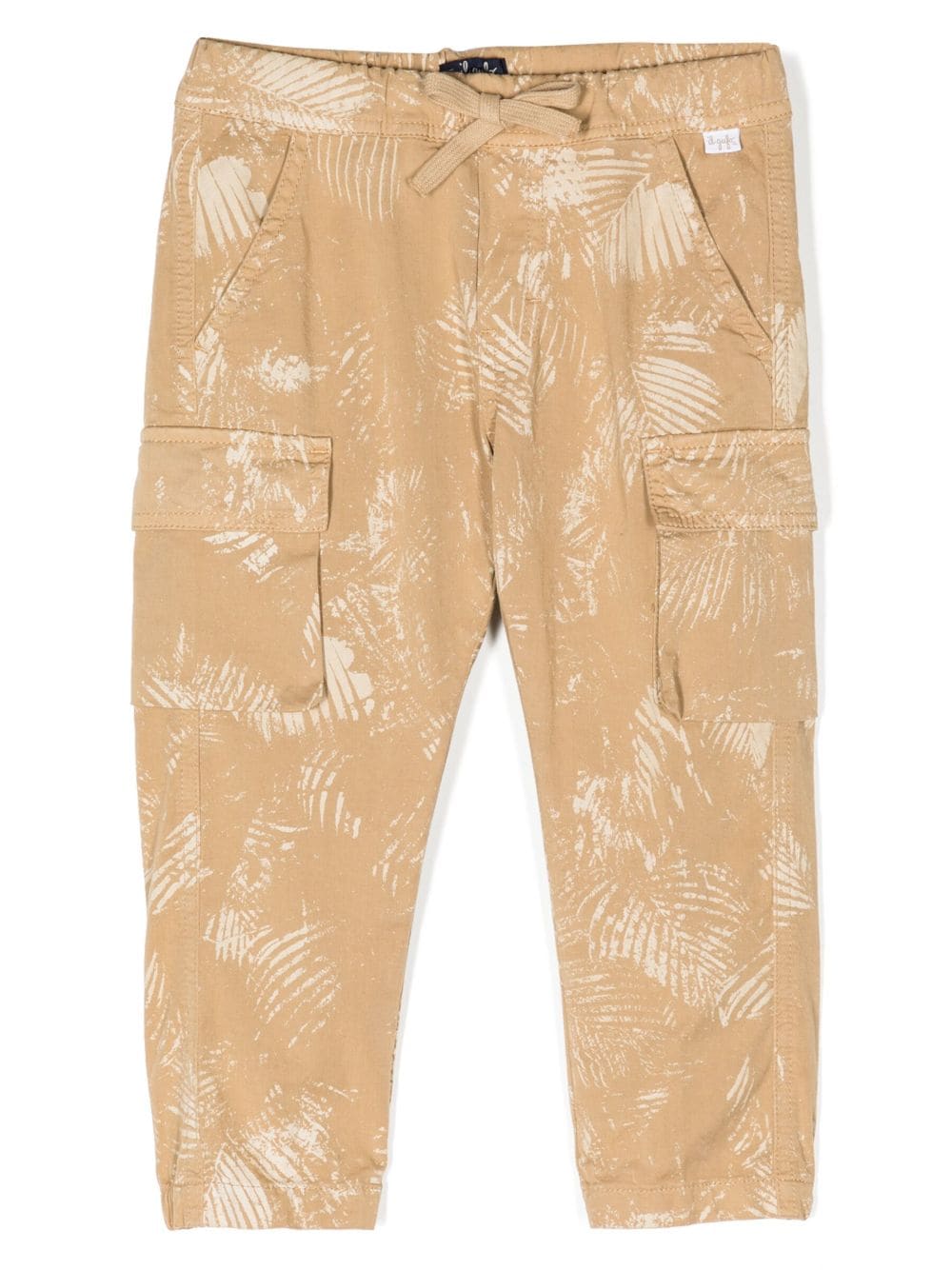 Il Gufo palm tree-print stretch-cotton trousers - Brown von Il Gufo