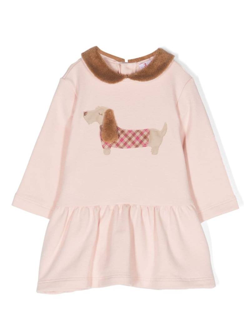 Il Gufo patch-detail cotton dress - Pink von Il Gufo