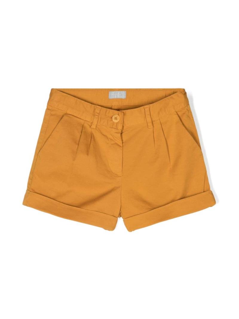 Il Gufo pleated cotton chino shorts - Brown von Il Gufo