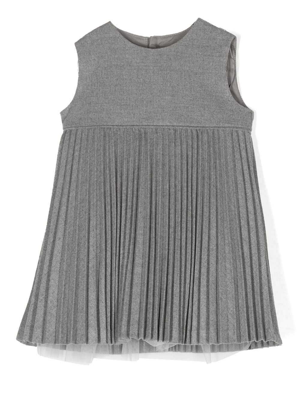 Il Gufo pleated mini dress - Grey von Il Gufo
