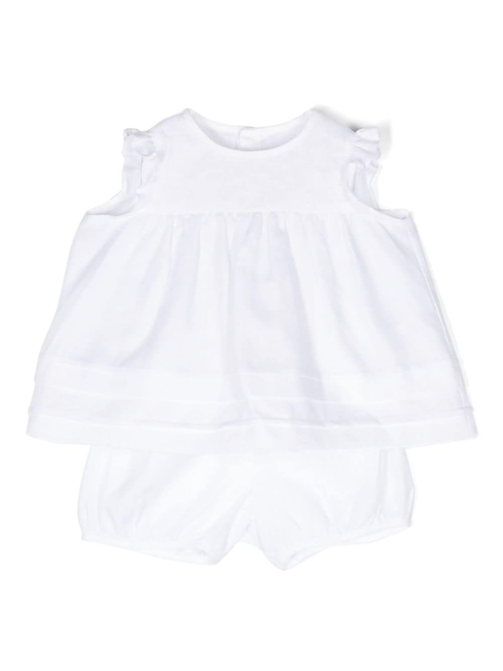 Il Gufo poplin linen shorts set - White von Il Gufo