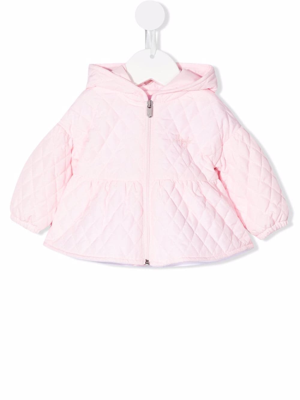 Il Gufo quilted zip-up hooded jacket - Pink von Il Gufo