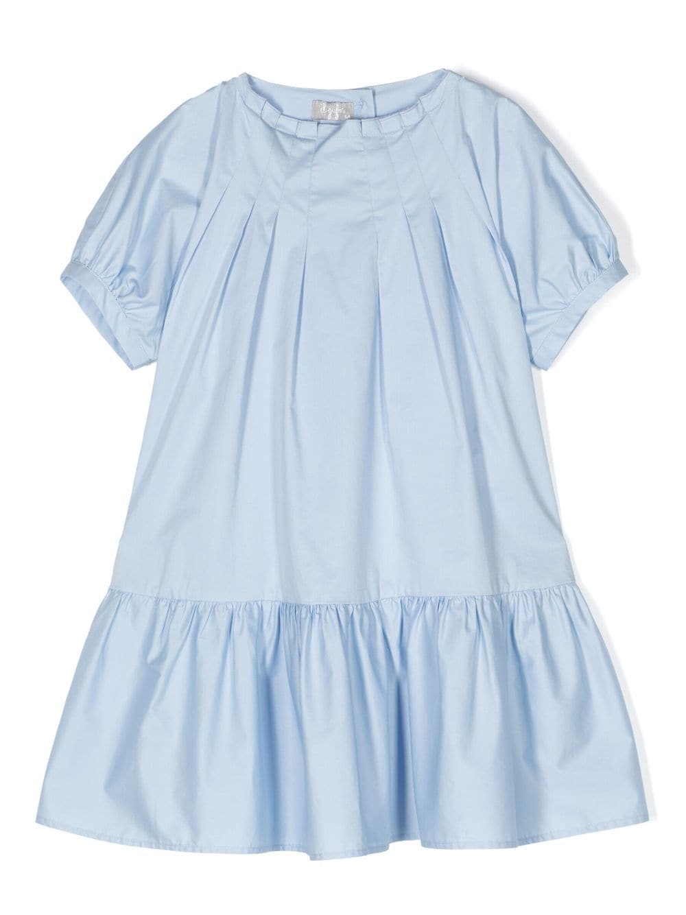 Il Gufo ruffle-trim cotton dress - Blue von Il Gufo