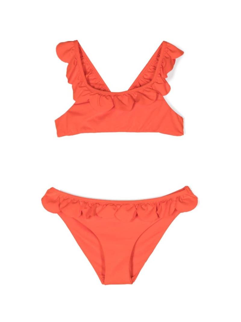 Il Gufo ruffled-detail bikini set - Orange von Il Gufo