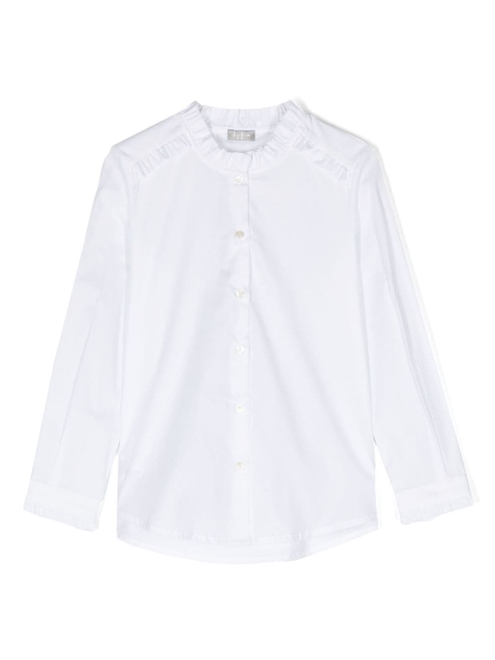 Il Gufo ruffled-detailed poplin shirt - White von Il Gufo