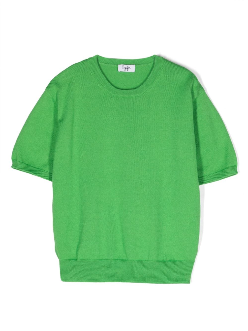 Il Gufo short-sleeve cotton jumper - Green von Il Gufo