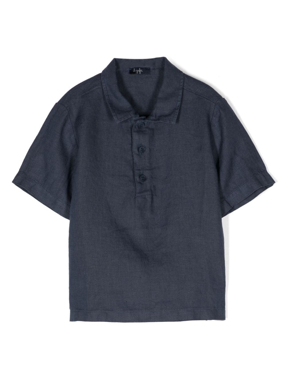 Il Gufo short-sleeve linen polo shirt - Blue von Il Gufo