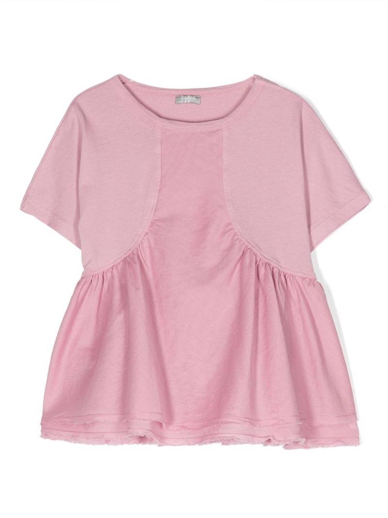 Il Gufo short-sleeve ruffled T-shirt - Pink von Il Gufo