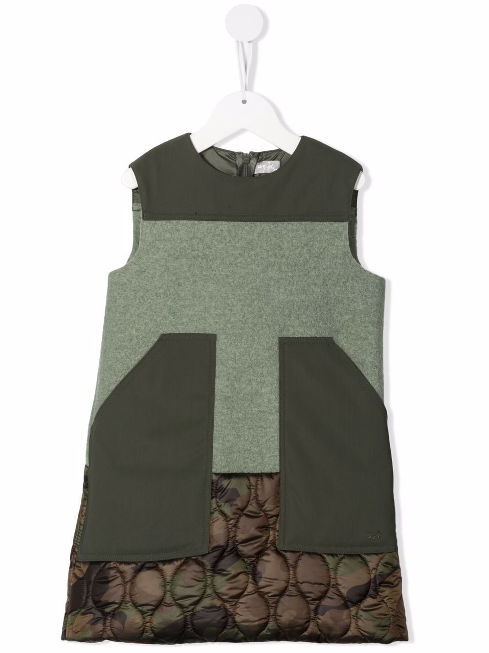 Il Gufo sleeveless patchwork dress - Green von Il Gufo