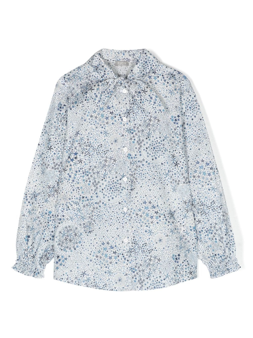 Il Gufo star-print cotton shirt - Blue von Il Gufo