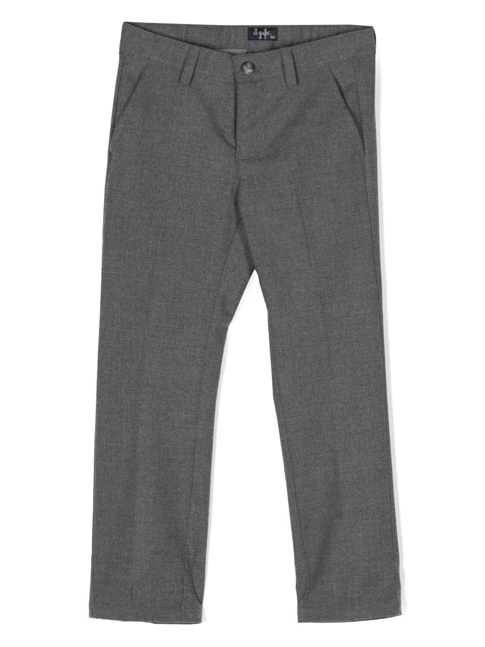 Il Gufo straight-leg cotton trousers - Grey von Il Gufo