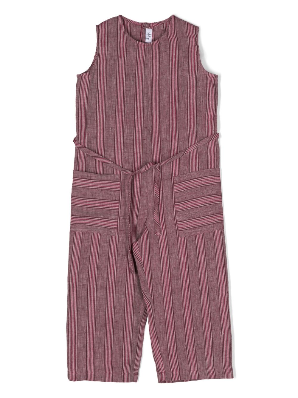 Il Gufo striped linen jumpsuit - Pink von Il Gufo