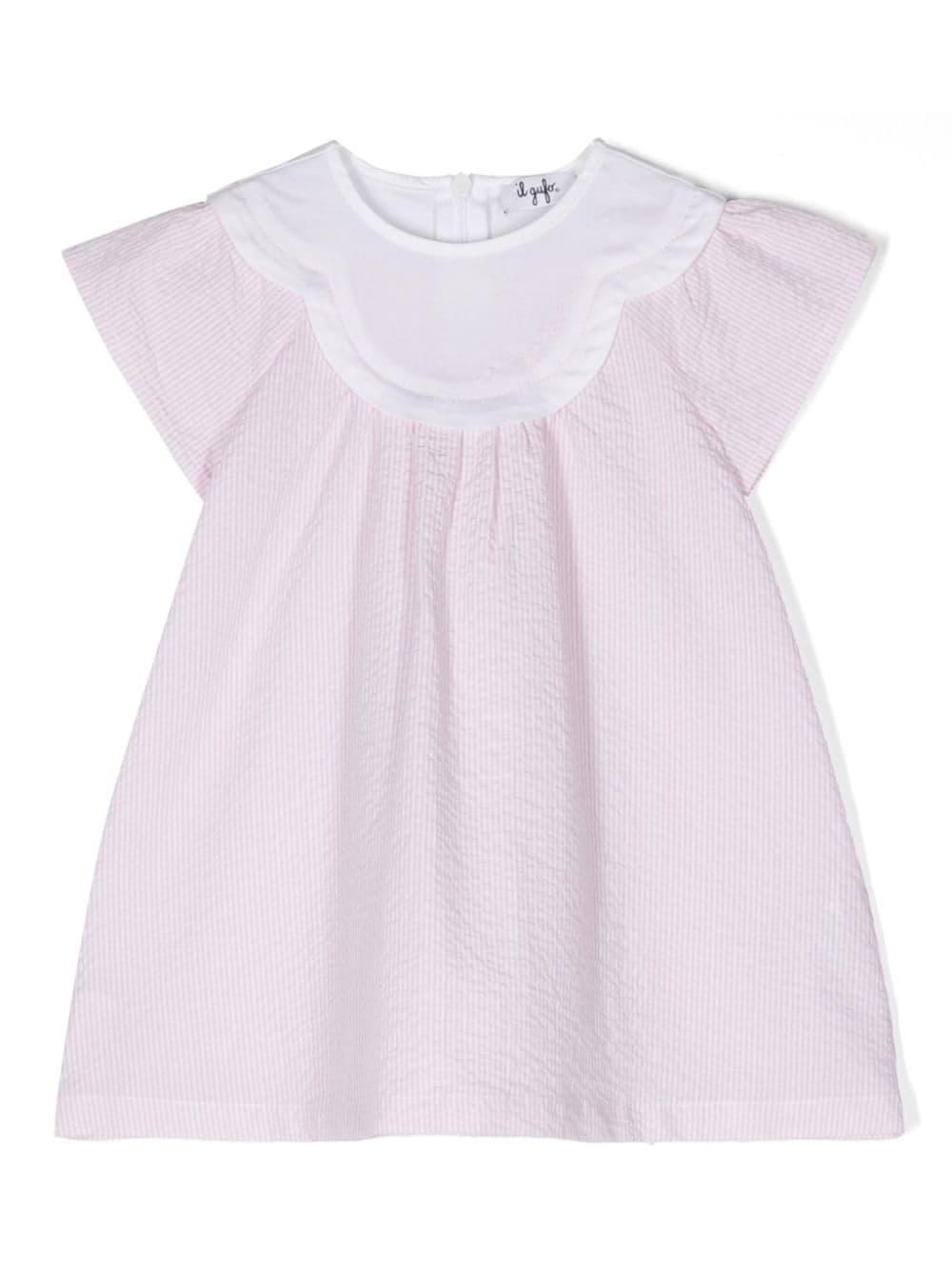 Il Gufo striped seersucker dress - Pink von Il Gufo