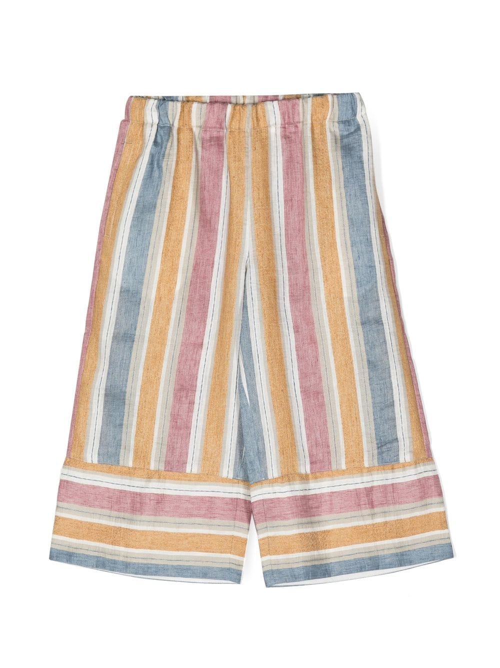 Il Gufo striped wide-leg trousers - Brown von Il Gufo