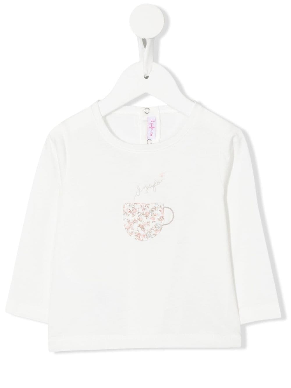 Il Gufo teapot-appliqué cotton T-shirt - White von Il Gufo