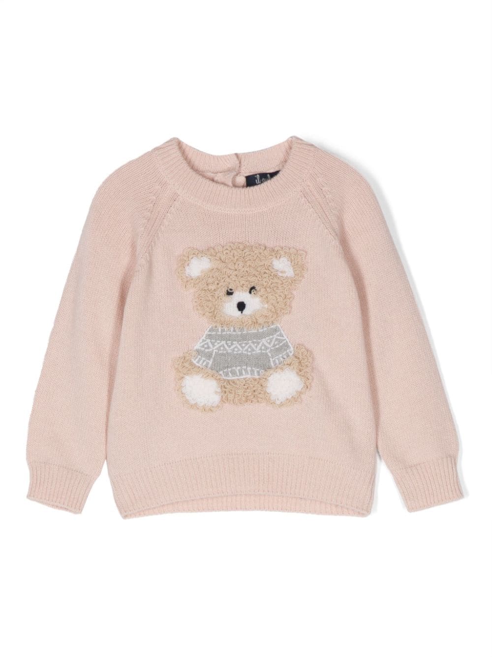 Il Gufo teddy bear crew-neck jumper - Pink von Il Gufo