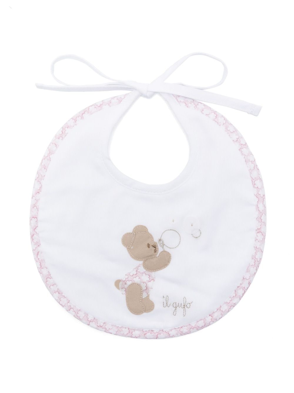 Il Gufo teddy bear-motif bib - White von Il Gufo