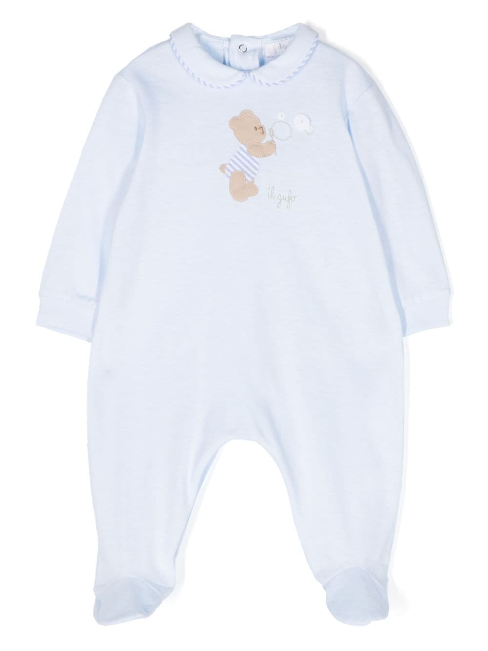 Il Gufo teddy bear-motif pyjamas - Blue von Il Gufo