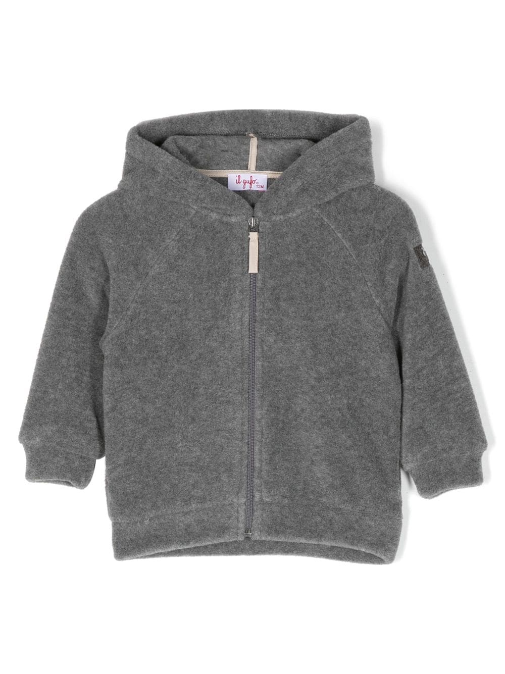 Il Gufo textured hooded jacket - Grey von Il Gufo