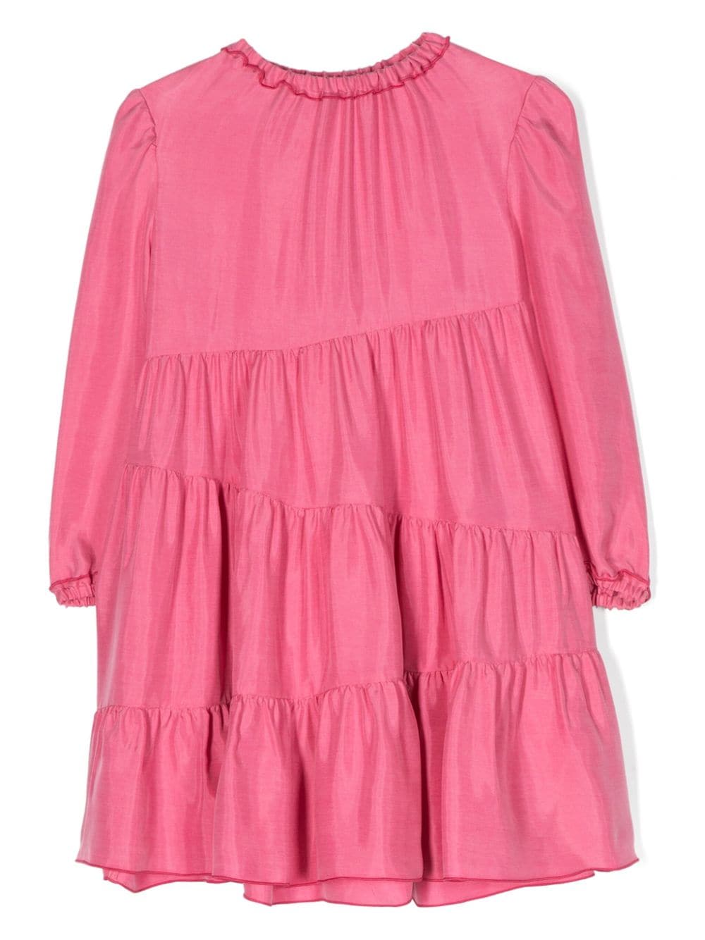 Il Gufo tiered-skirt ruffled dress - Pink von Il Gufo
