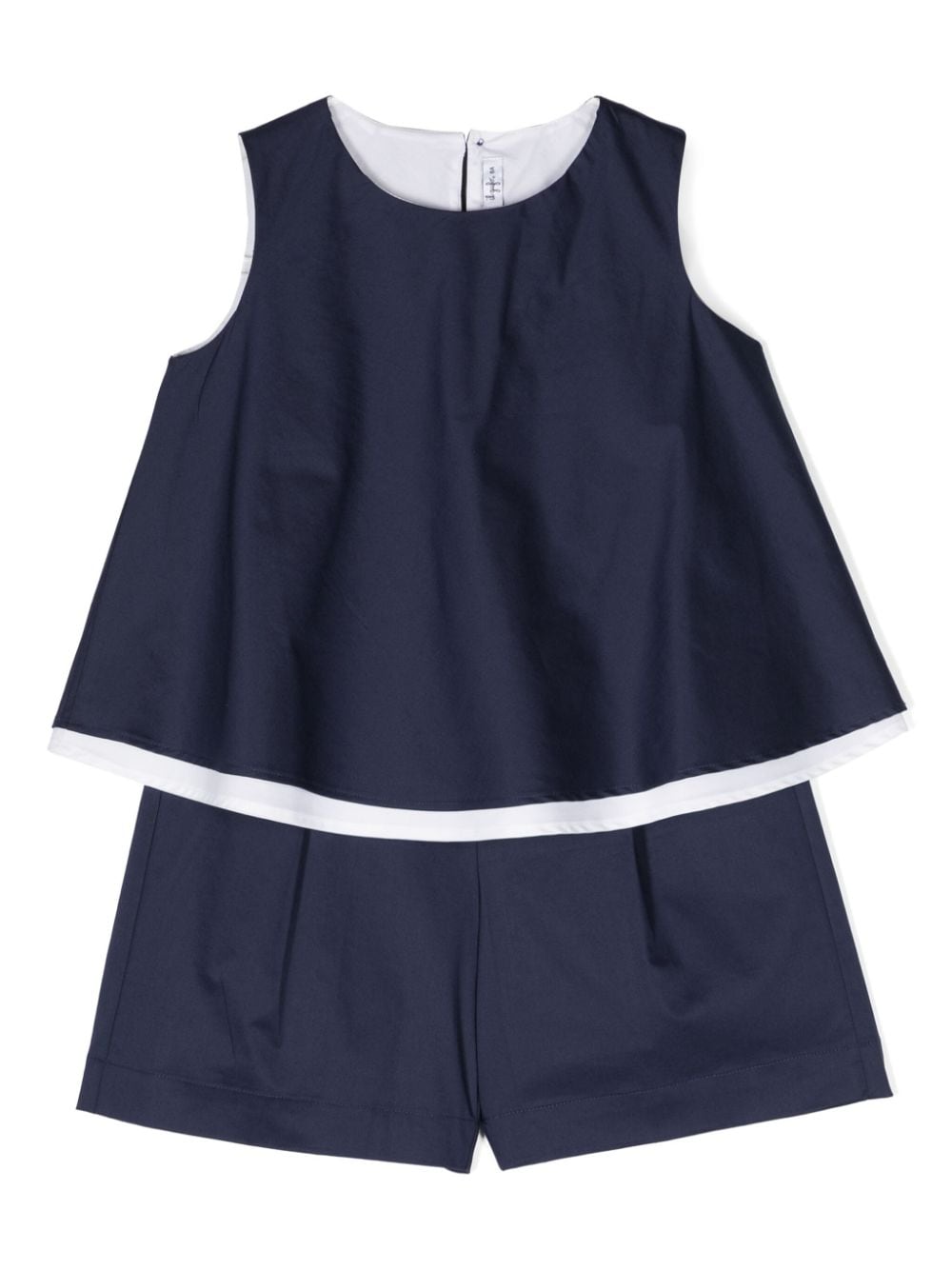 Il Gufo twill blouse and shorts set - Blue von Il Gufo