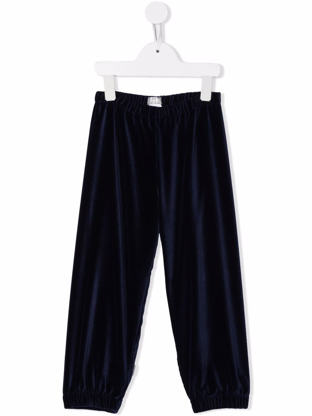 Il Gufo velvet-effect track pants - Blue von Il Gufo