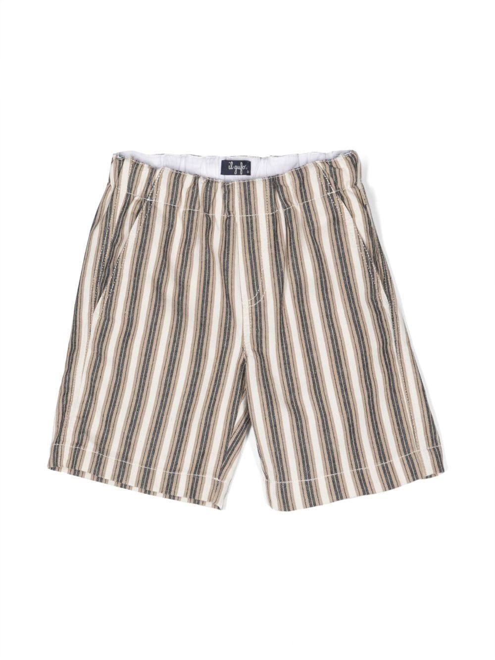 Il Gufo vertical stripe-print shorts - Neutrals von Il Gufo