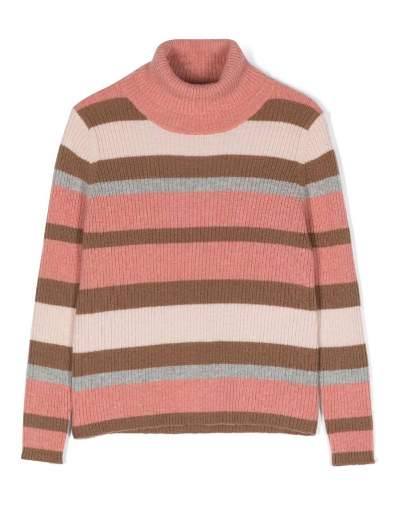 Il Gufo virgin wool striped jumper - Pink von Il Gufo