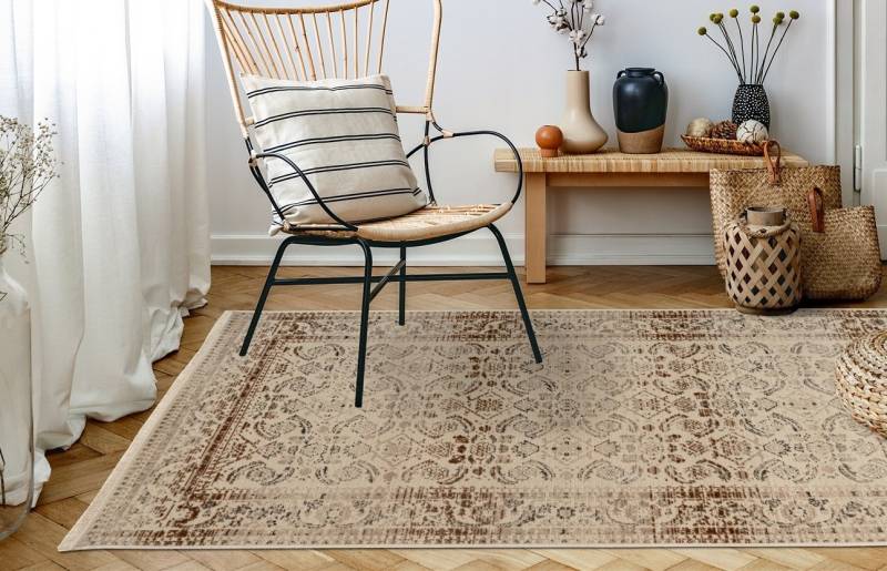 Kayoom Teppich »Charu 600«, rechteckig, 3,5 mm Höhe, Vintage Look, Flachgewebe, Wohnzimmer von Kayoom