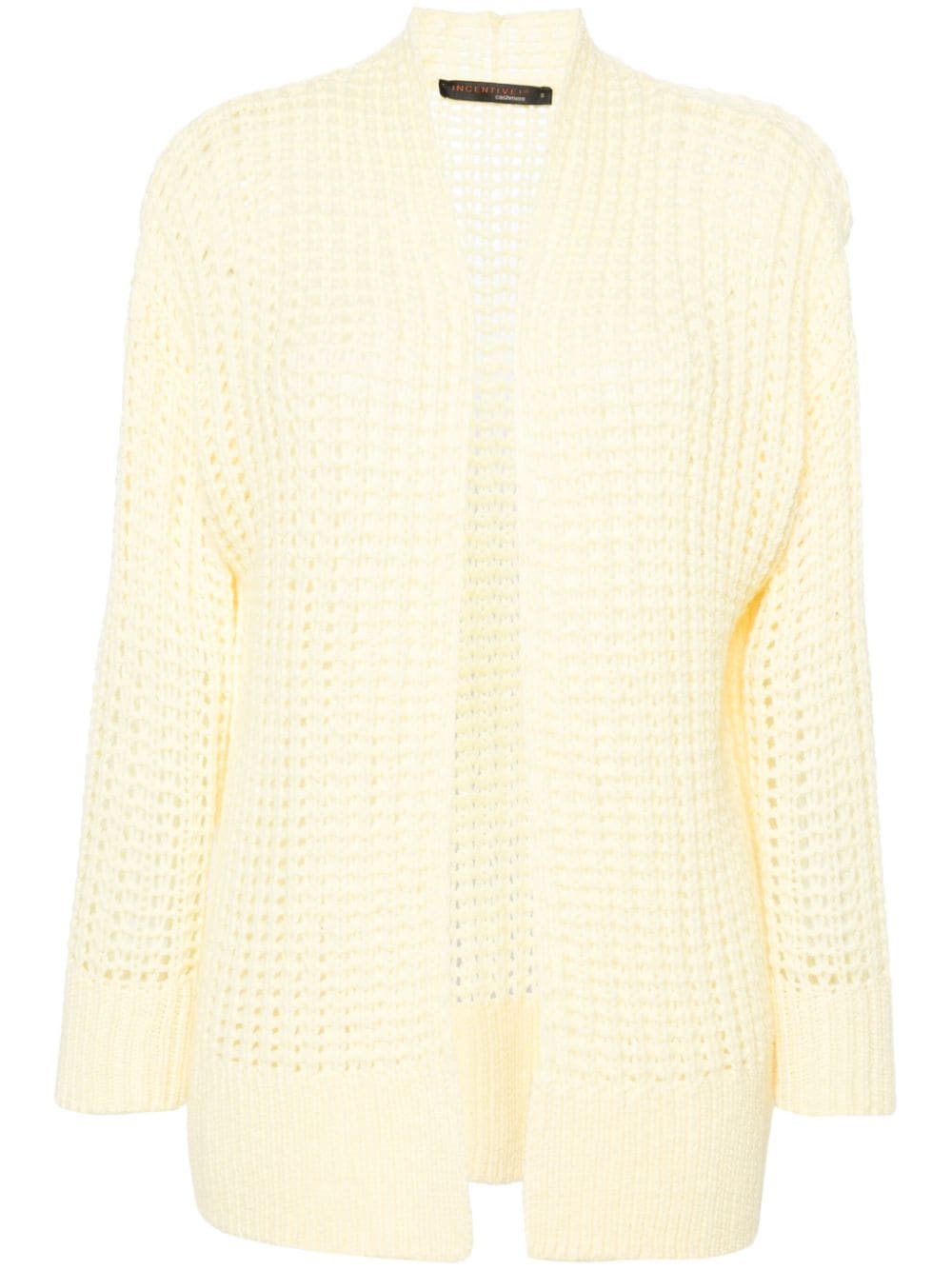 Incentive! Cashmere open-knit cashmere cardigan - Yellow von Incentive! Cashmere