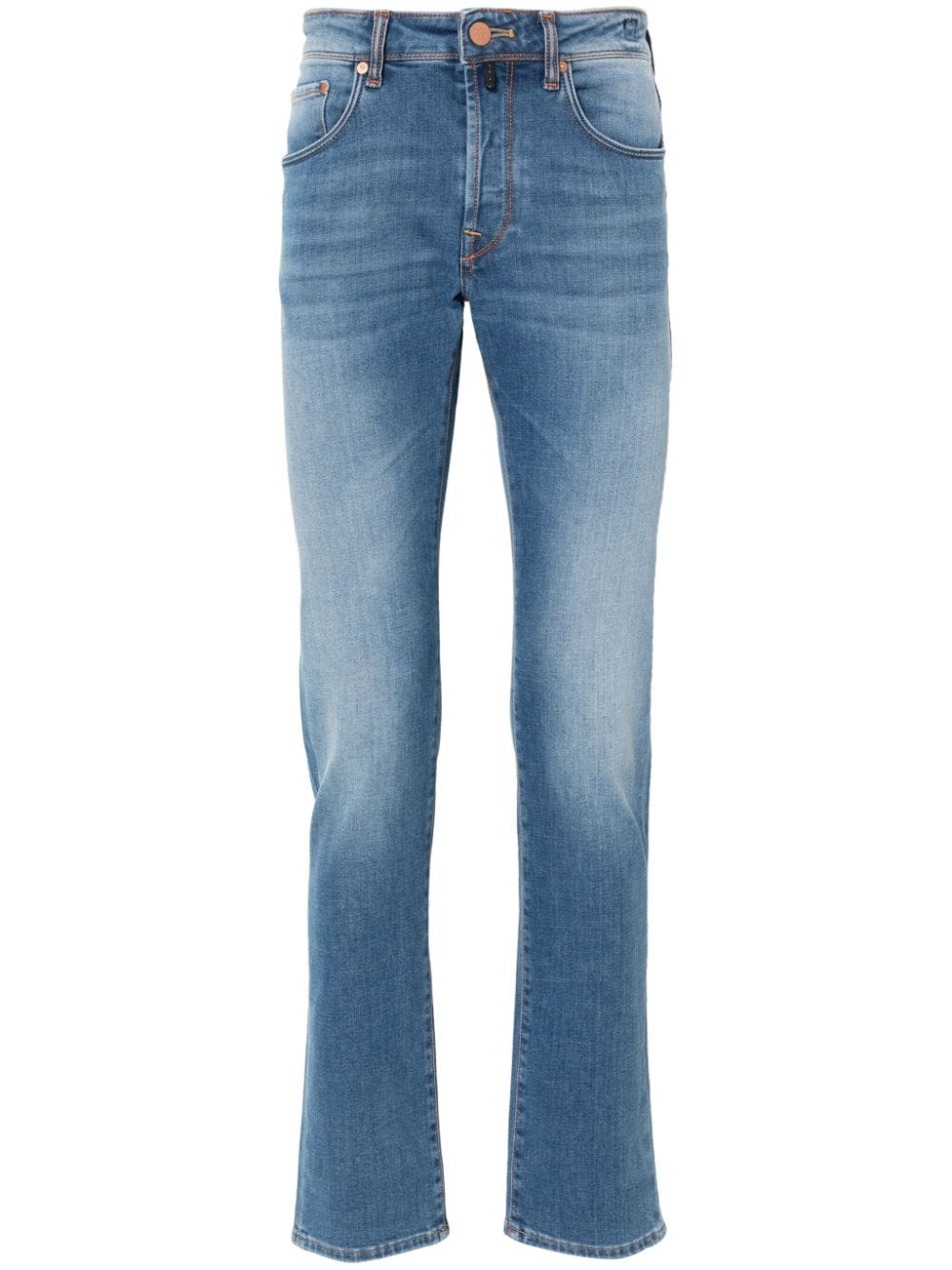Incotex contrast-stitching slim cut jeans - Blue von Incotex