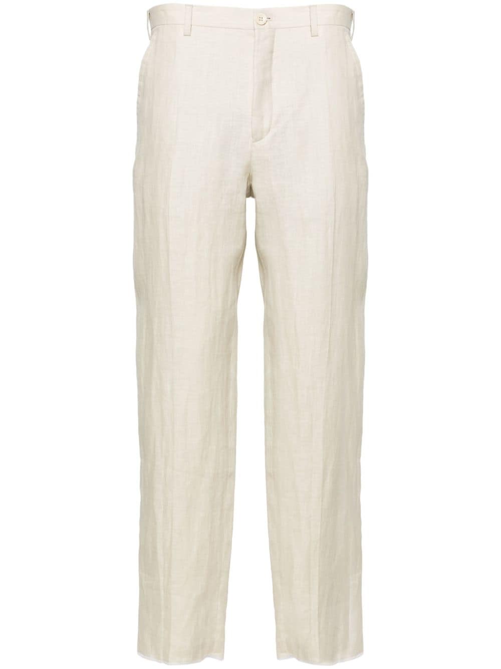 Incotex linen blend chino trousers - Neutrals von Incotex