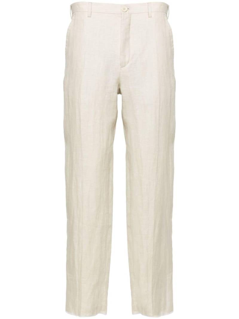 Incotex linen blend chino trousers - Neutrals von Incotex