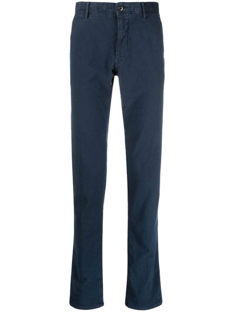 Incotex mid-rise straight-leg chinos - Blue von Incotex