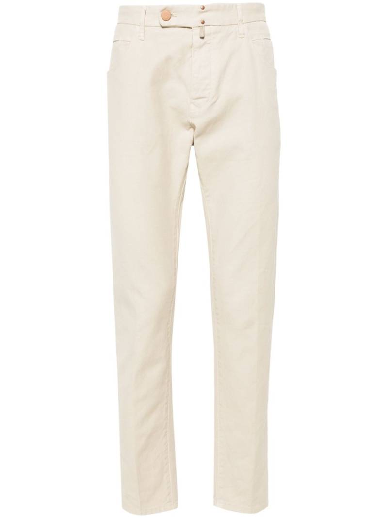 Incotex mid-rise straight-leg chinos - Neutrals von Incotex