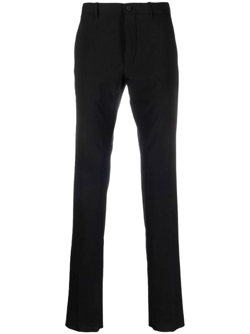 Incotex mid-rise straight-leg trousers - Black von Incotex
