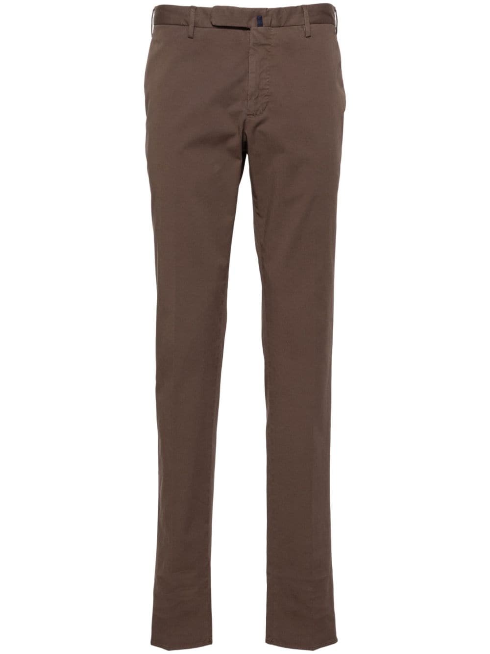 Incotex mid-rise twill chino trousers - Brown von Incotex