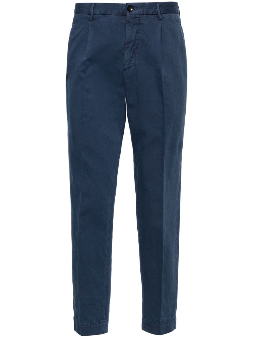 Incotex pleat-detail cropped trousers - Blue von Incotex