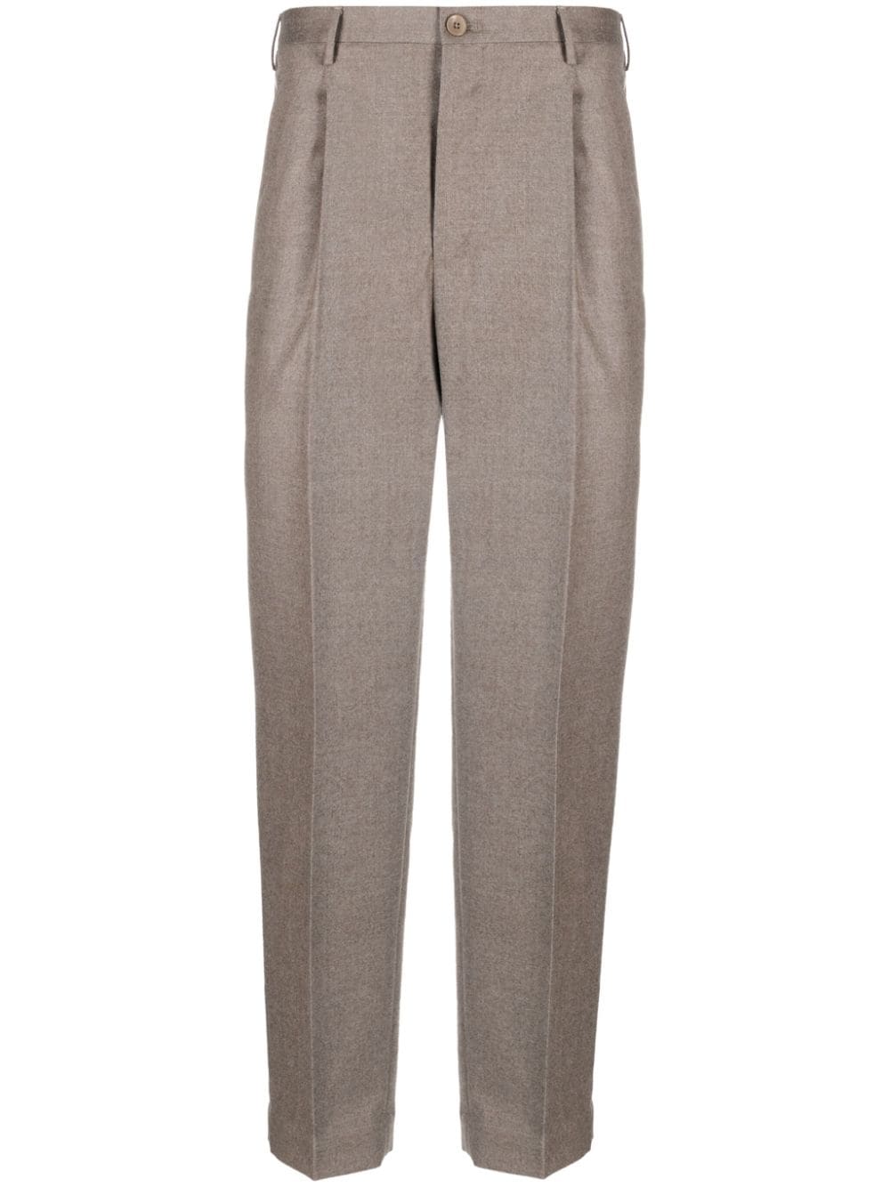 Incotex pleat-detail tailored trousers - Brown von Incotex