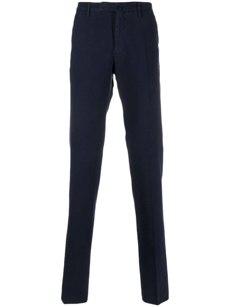 Incotex pleat-detailing cotton chinos - Blue von Incotex