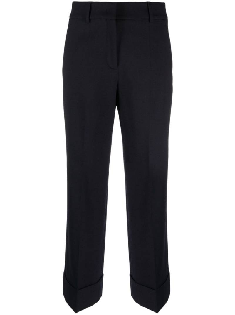 Incotex pressed-crease cotton-blend tailored trousers - Blue von Incotex