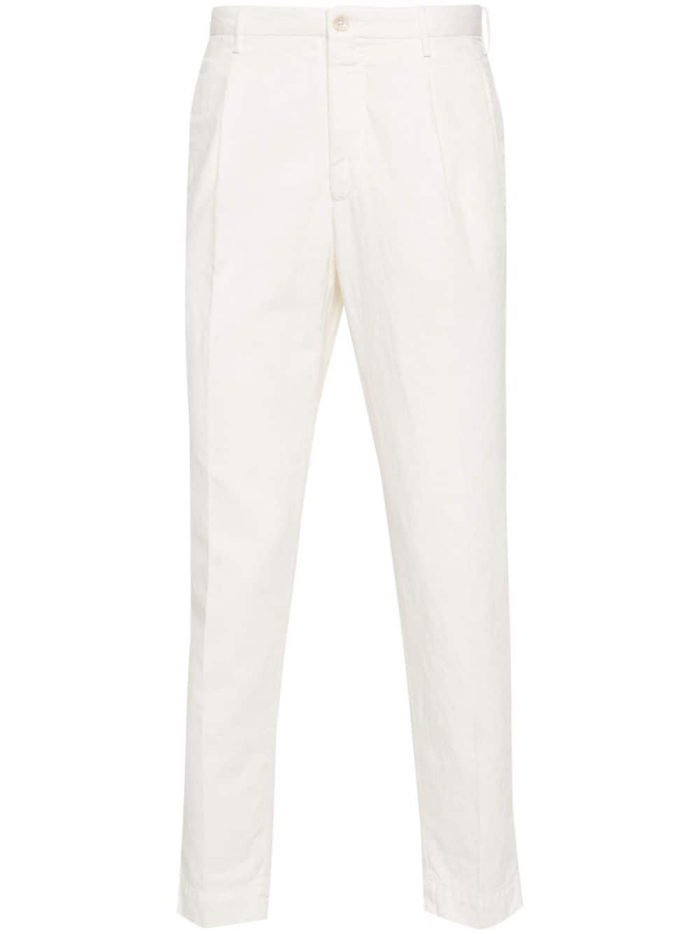Incotex tailored tapered trousers - White von Incotex