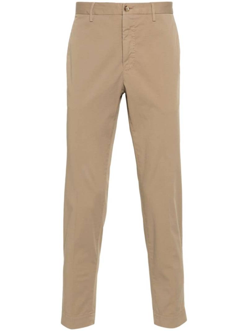Incotex tapered cotton chino trousers - Brown von Incotex