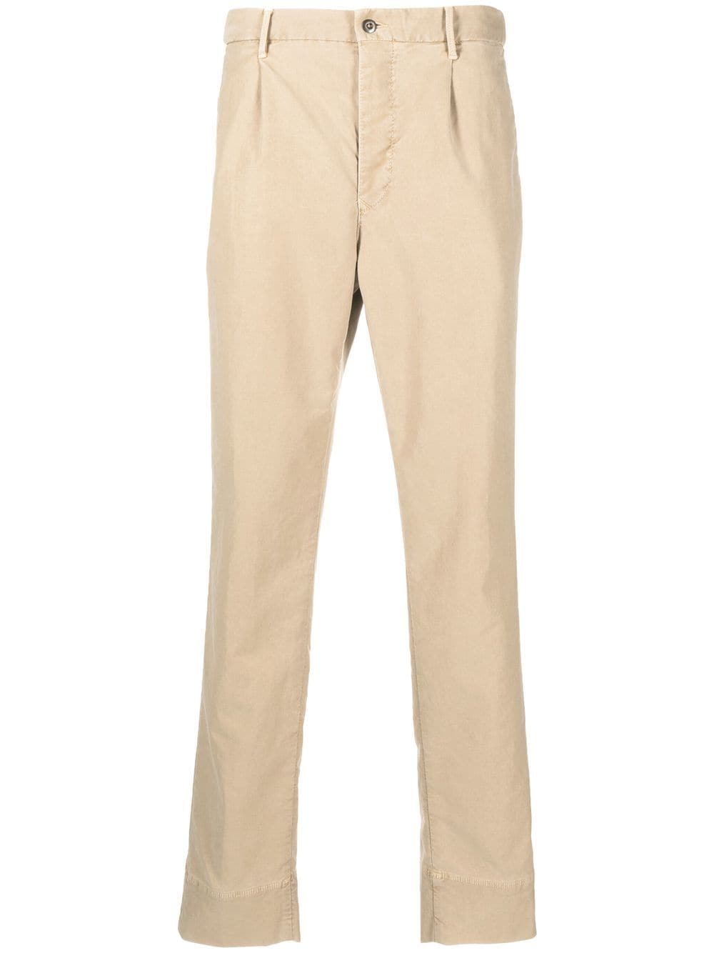 Incotex tapered-leg cotton trousers - Neutrals von Incotex