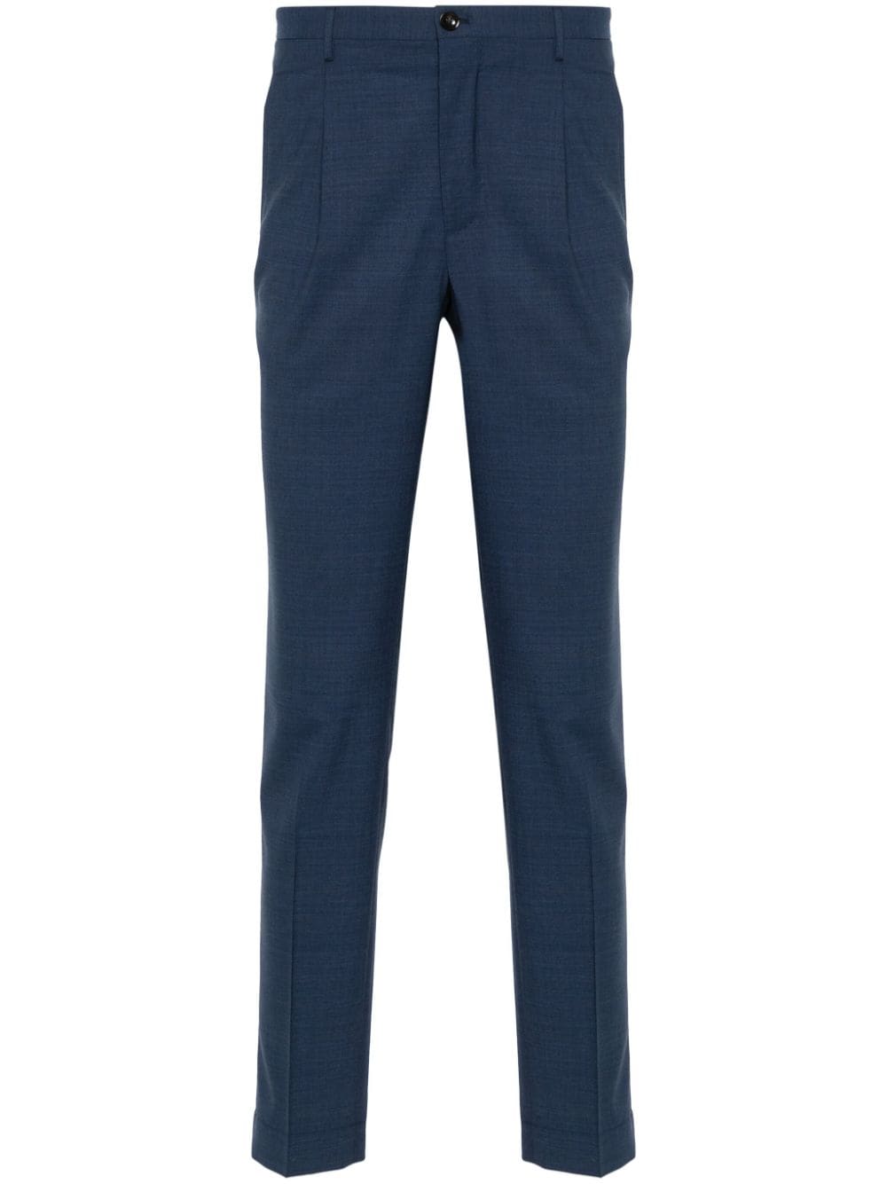 Incotex tapered virgin wool trousers - Blue von Incotex