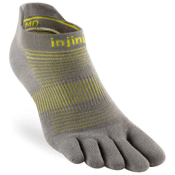 Injinji - Run Lightweight No-Show - Laufsocken Gr S grau von Injinji