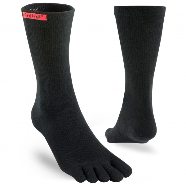 Injinji - Sport Original Weight Crew - Multifunktionssocken Gr XL schwarz von Injinji