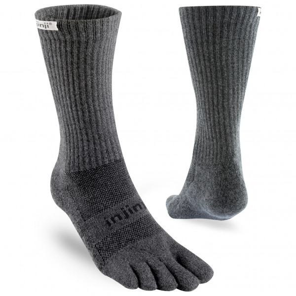 Injinji - Trail Midweight Crew - Wandersocken Gr XL grau von Injinji