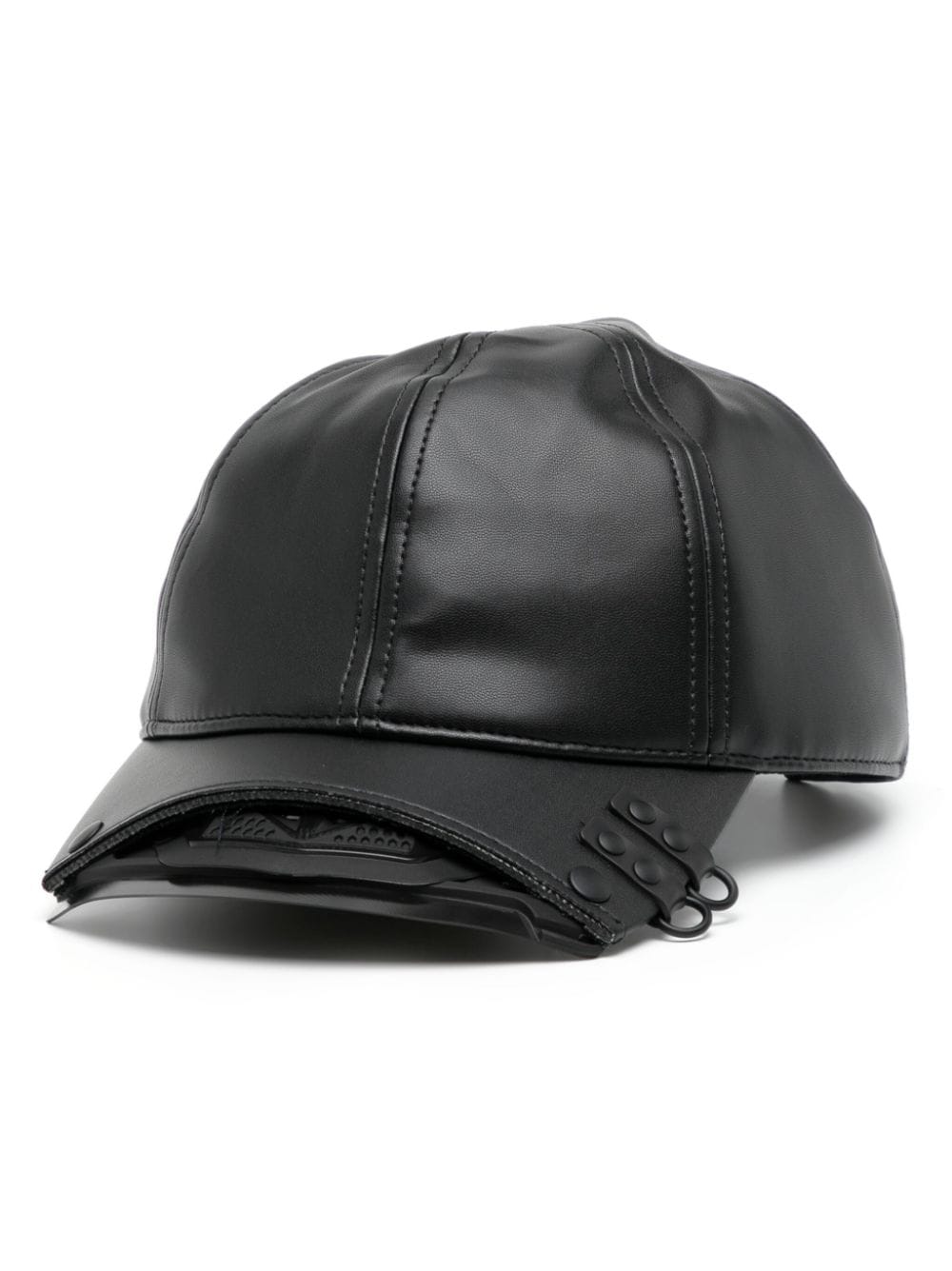 Innerraum faux-leather baseball cap - Black von Innerraum